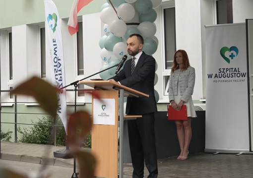 Wystąpienie Dyrektora SP ZOZ w Augustowie A. Dębskiego podczas uroczystości